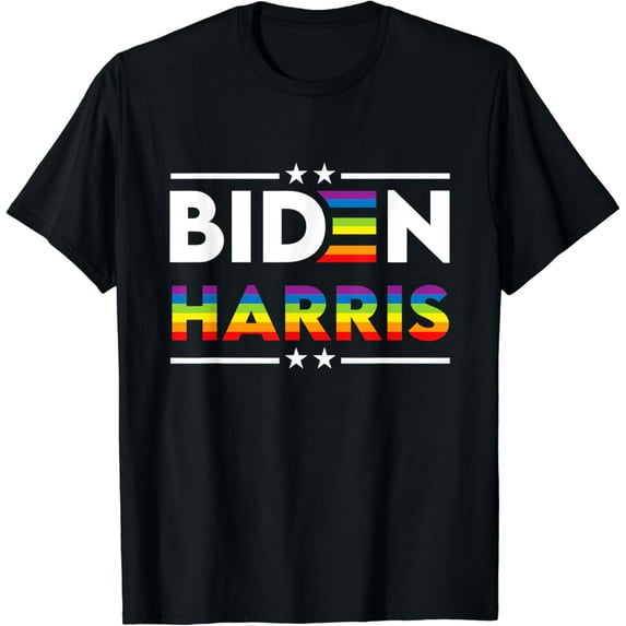 Joe Biden Kamala Harris 2020 Rainbow Gay Pride LGBT Election T-Shirt