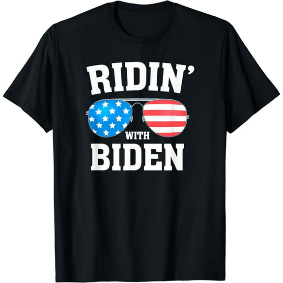 Joe Biden Kamala Harris 2024 - RIDIN' WITH - Liberal T-Shirt
