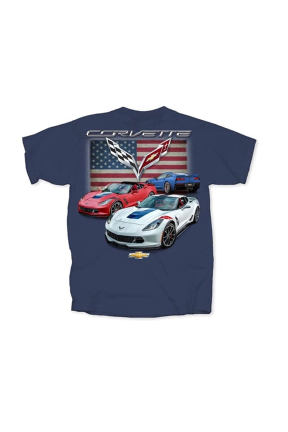 Joe Blow C7 Grandsport Corvette With American Flag Shirt