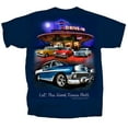 thumbnail image 1 of Joe Blow Men's Chevy Bel Air Tri-Five Retro Drive-in T-Shirt, Medium, Navy, 1 of 4