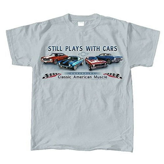 Joe Blow T's Chevy Chevelle, Camaro, Nova & Impala Muscle Car T-Shirt, Large, Grey