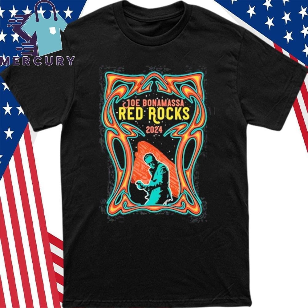Joe Bonamassa 2024 Retro Red Rocks T Shirt - Walmart.com