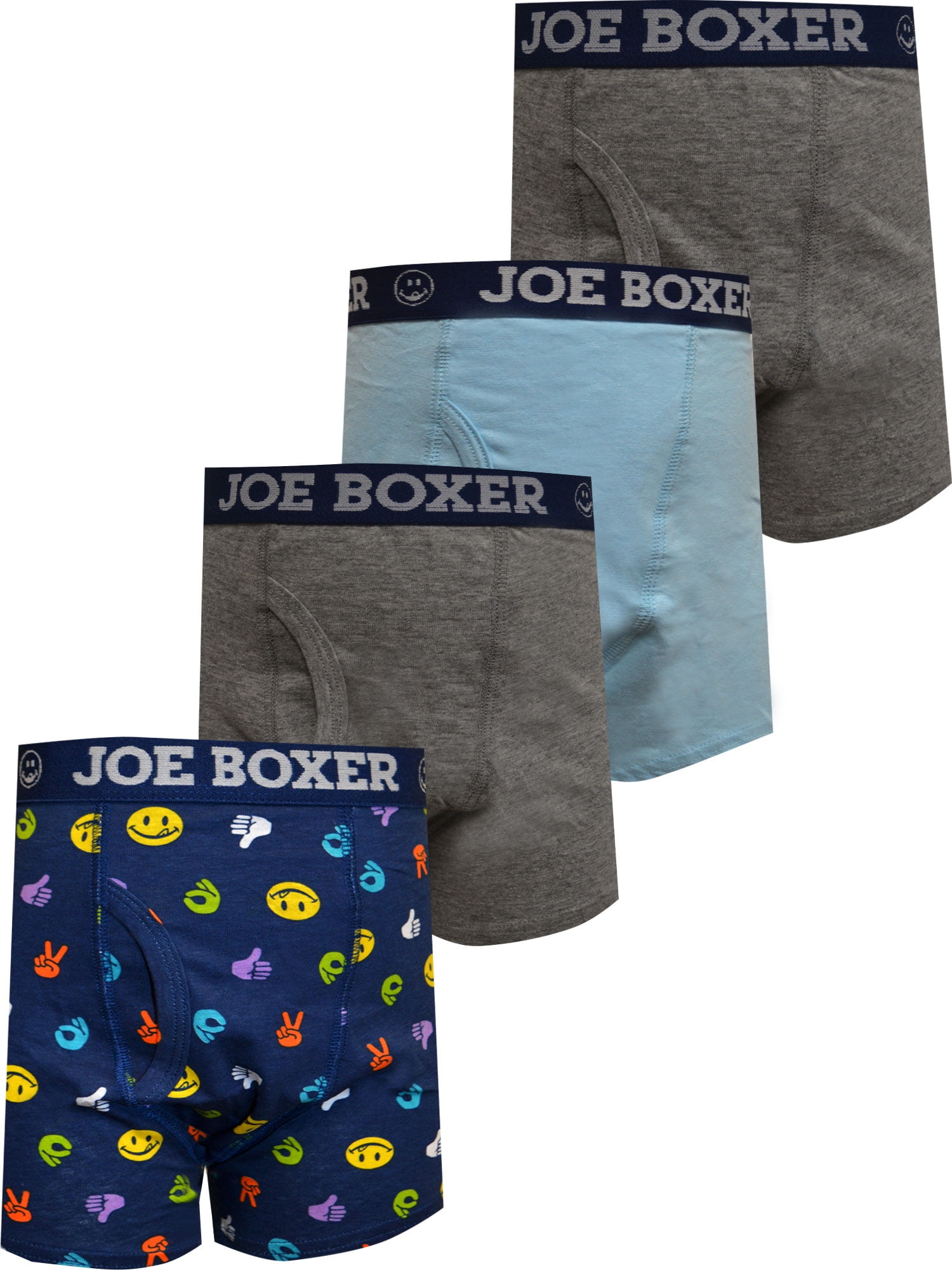 Joe Boxer Boys Joe Boxer Kids Colorful Licky Cotton 4 Pack Boxer Briefs