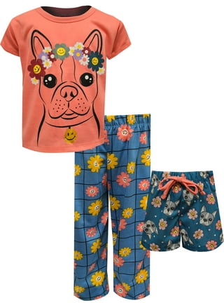 Girls Pink Free To Be Me Glitter Snowflakes Pajamas Fuzzy Sleep Set XS 4-5  