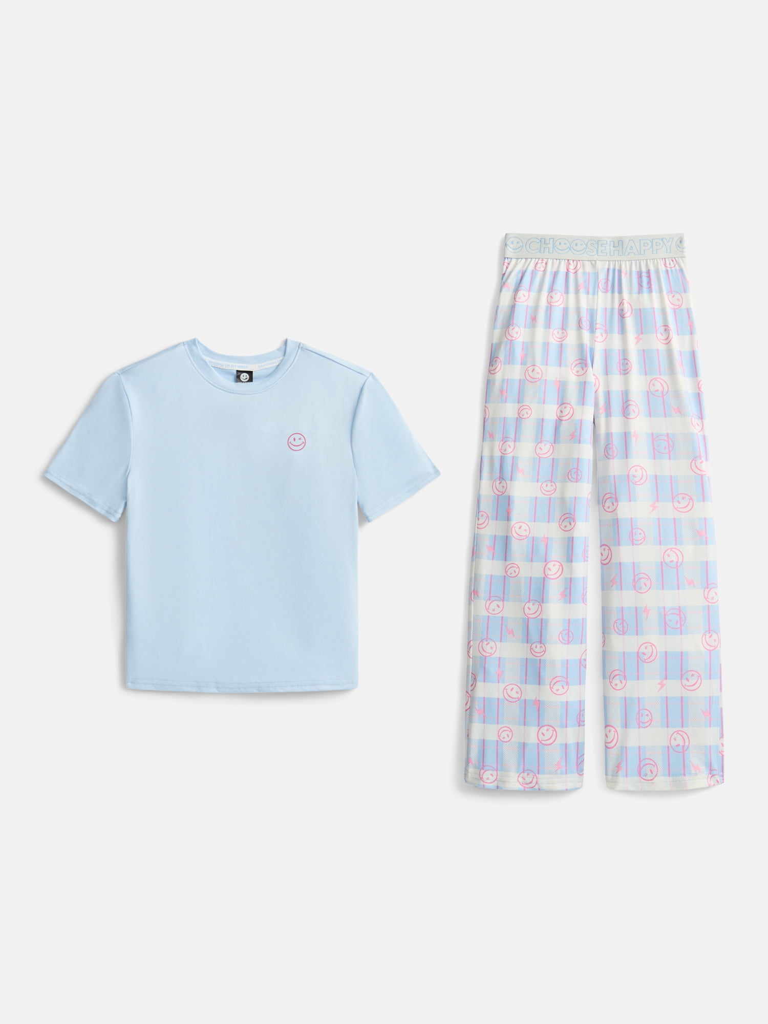 Joe Boxer Girls Crewneck Top and Pants Pajama Set, 2-Piece, Sizes S-XXL
