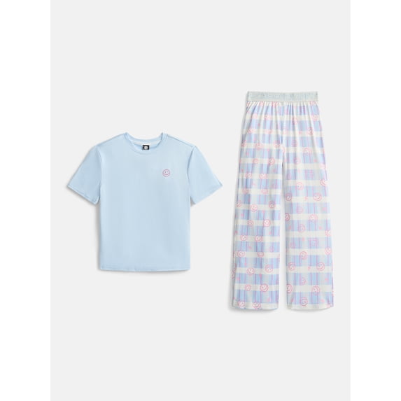 Joe Boxer Girls Crewneck Top and Pants Pajama Set, 2-Piece, Sizes S-XXL