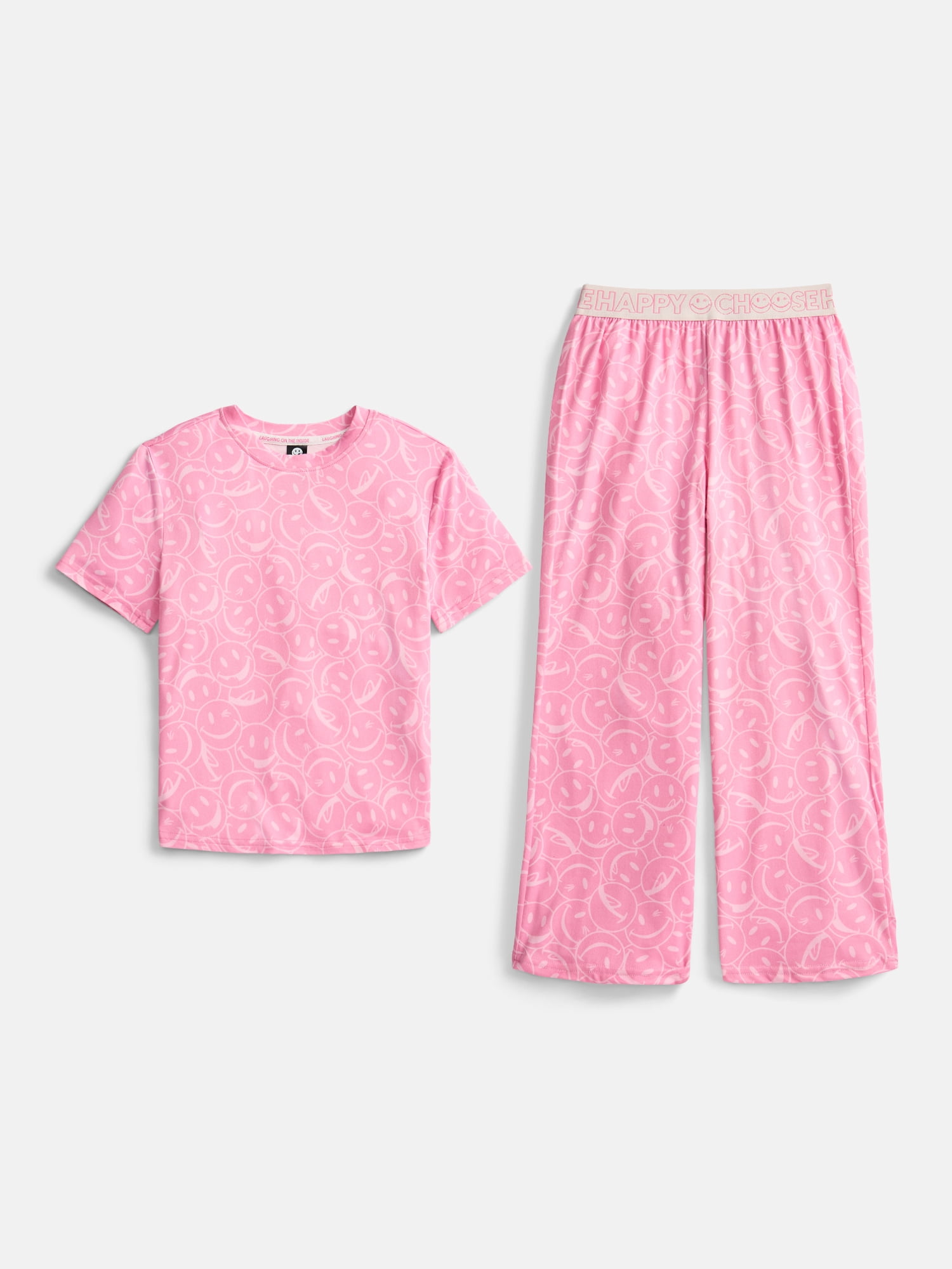 Joe Boxer Girls Crewneck Top and Pants Pajama Set, 2-Piece, Sizes S-XXL