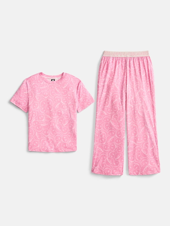 Girls Crewneck Top and Pants Pajama Set, 2-Piece, Sizes S-XXL