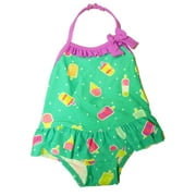 Joe Boxer Infant Girls Green Popsicle Swimming Suit 1 PC Bathing Suit 24m