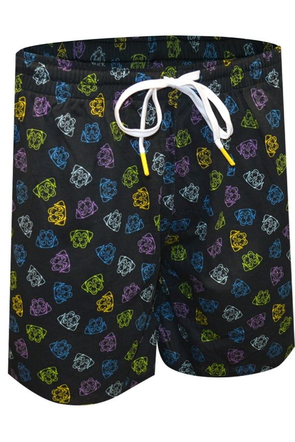 Mens Joe Boxer Loungewear Boxer Dogs Black Loungeshort (Small)