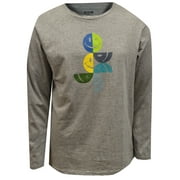 Mens Joe Boxer Loungewear Geo Licky Gray Long Sleeve Tee (Small)