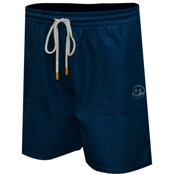 Joe Boxer Mens Joe Boxer Loungewear Mini Licky Navy Blue Waffle Thermal Loungeshort (Large)