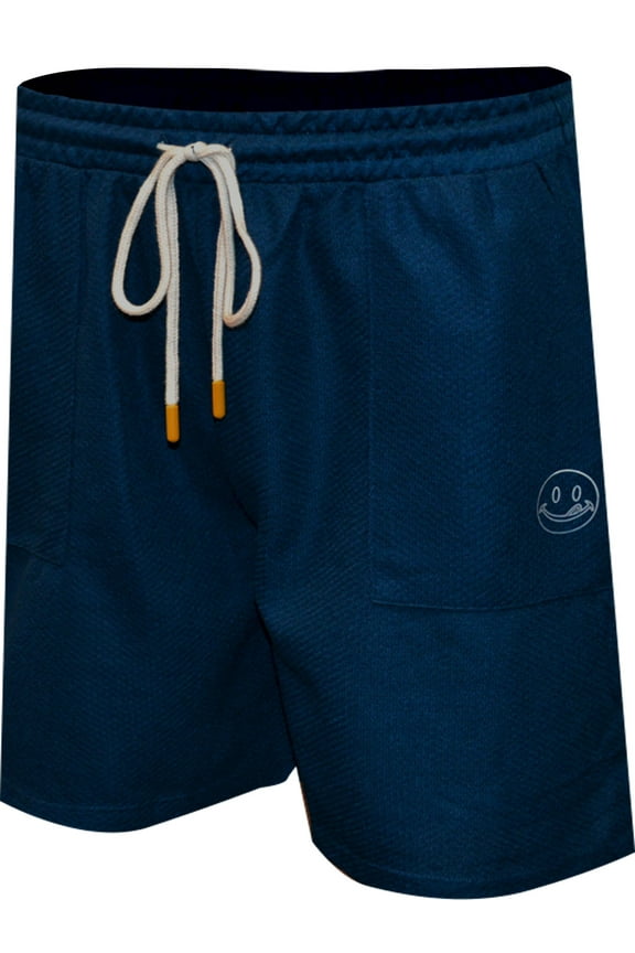 Mens Joe Boxer Loungewear Mini Licky Navy Blue Waffle Thermal Loungeshort (Small)