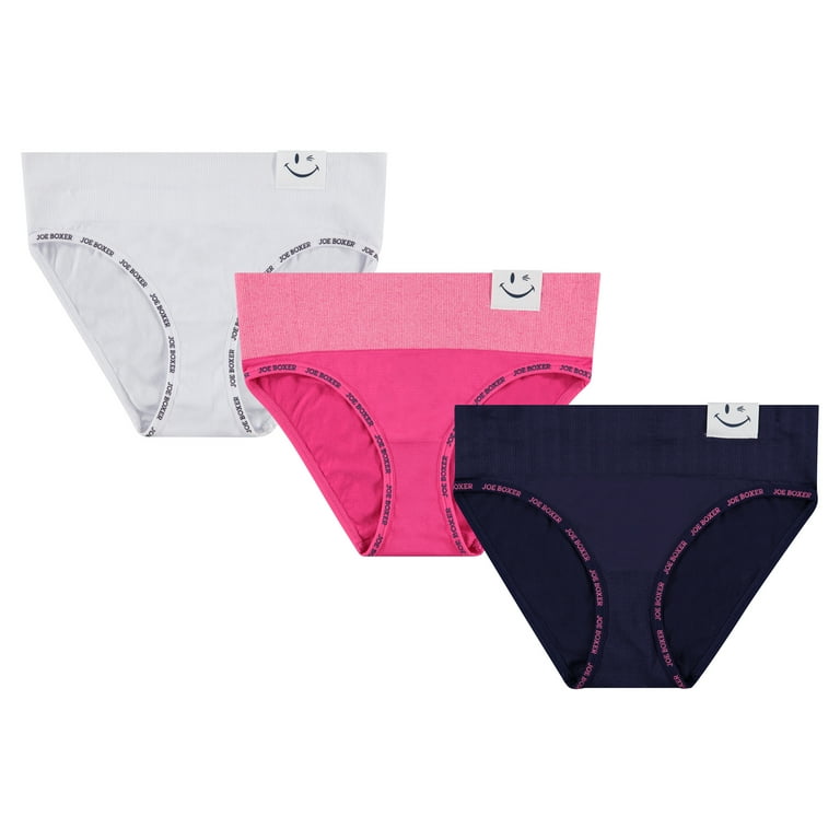 Joe Boxer Women's Seamless Microfiber Bikini Panties, 3-Pack