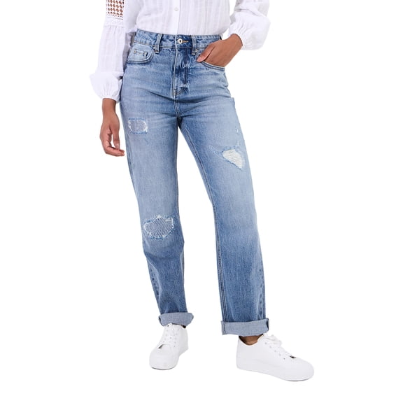 Joe Browns Women's Plus Size Distressed Mom Jeans