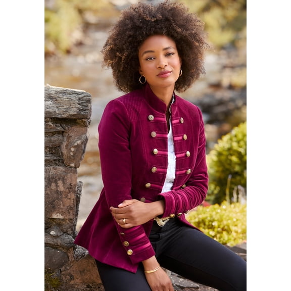 Joe Browns Women's Plus Size Faux Suede Military Jacket