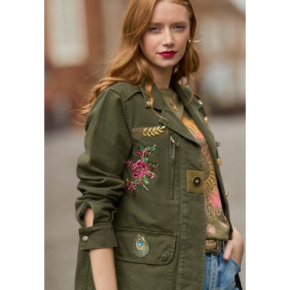 Joe Browns Women's Plus Size Military Cargo Jacket