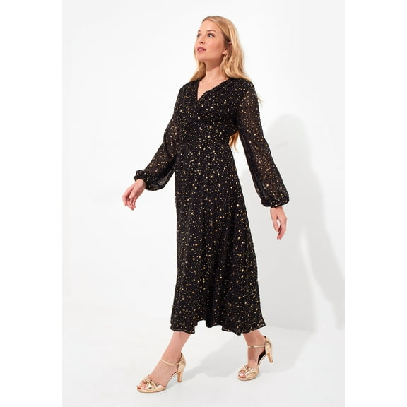 Joe Browns Women's Plus Size Starry Georgette Midi Dress