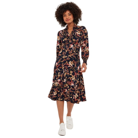 Joe Browns Women's Plus Size Stretch Knit Knot Front Midi Dress