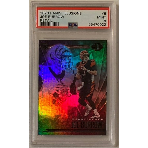 Joe Burrow 2020 Panini Illusions Retail Football Rookie Card RC #5 Graded PSA 9