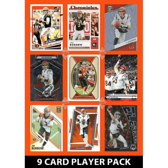 Joe Burrow 9 Card Player Pack 2023 Donruss Panini Score Cincinnati Bengals