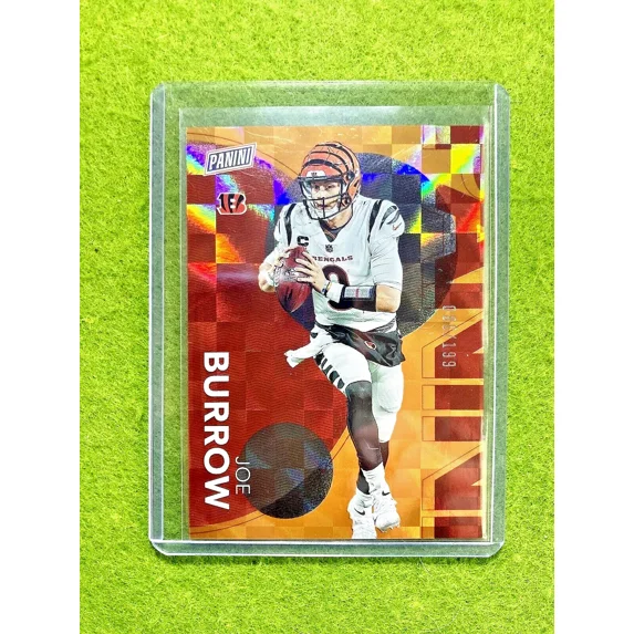 Joe Burrow ORANGE PRIZM CARD #/199 SP 2023 JOE BURROW The National MAKE AN OFFER