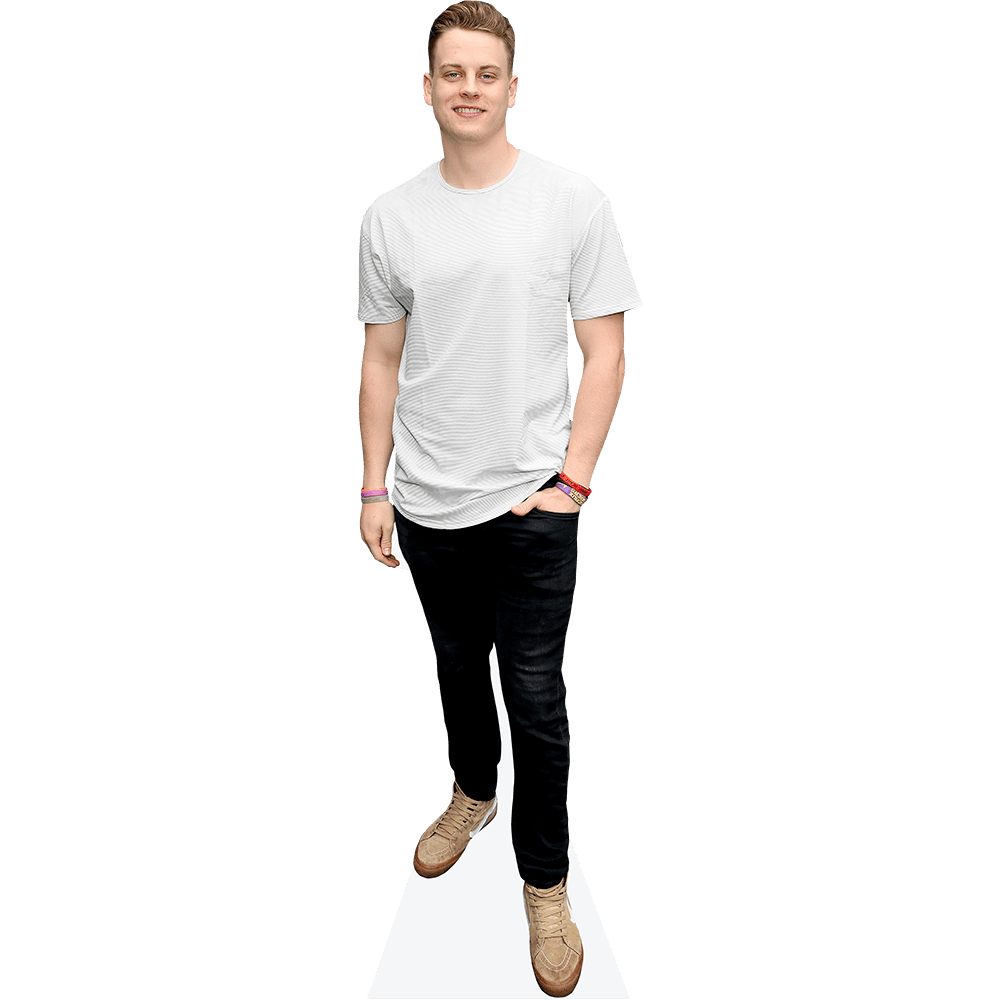 Joe Burrow (White Top) Mini Cardboard Cutout Standee