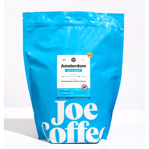 Joe Coffee Company, Amsterdam, Medium-Dark Roast, 2lb Bag, Ground for Drip