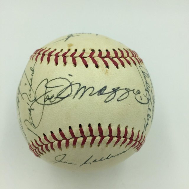 Joe Dimaggio 1984 New York Yankees Old Timers Day Multi Signed Baseball