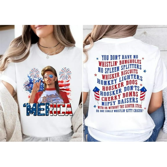 Joe Dirt 'Merica 4th of July T-Shirt – Patriotic USA Fireworks Tee for Independence Day