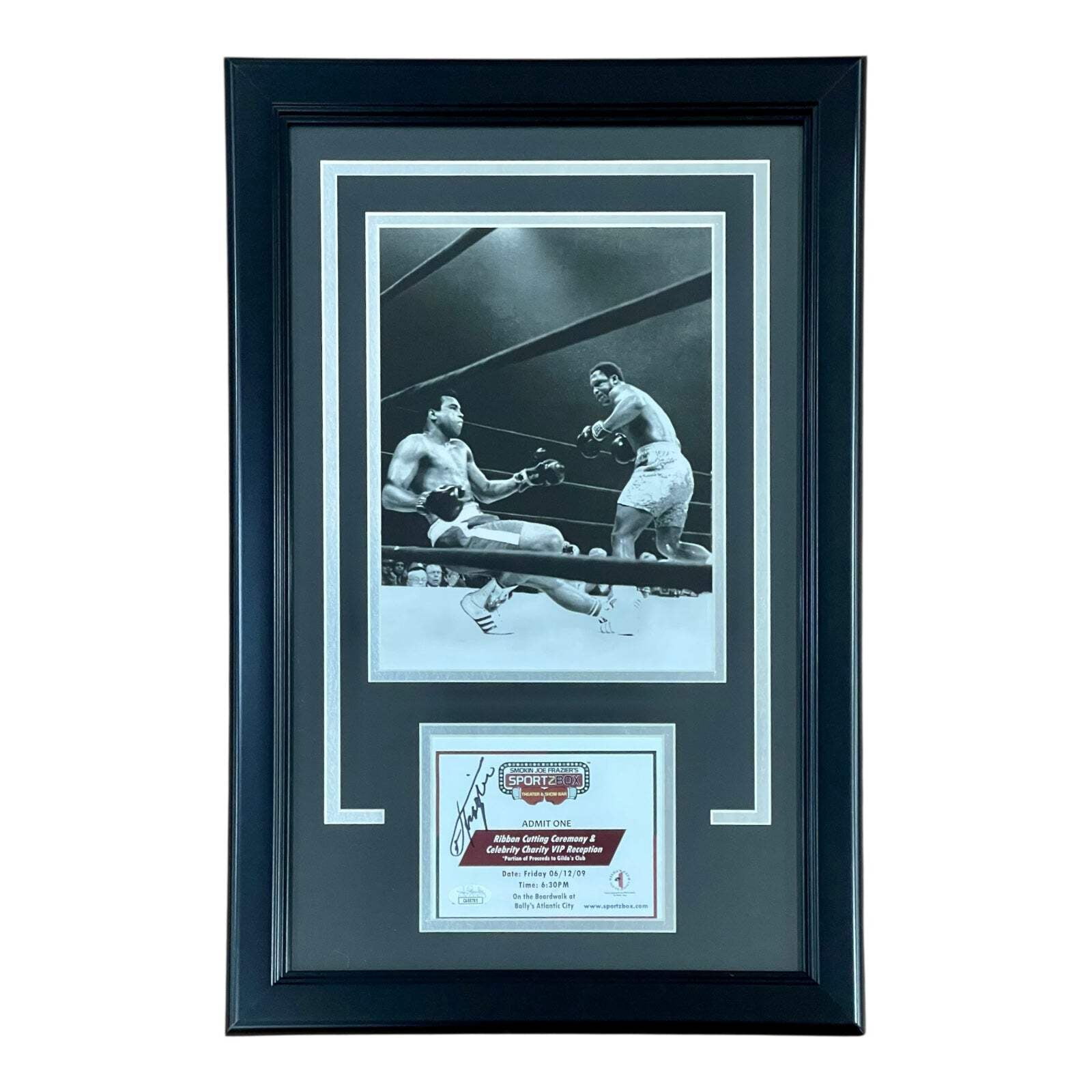 Joe Frazier Autographed Boxing Framed 8x10 Photo 