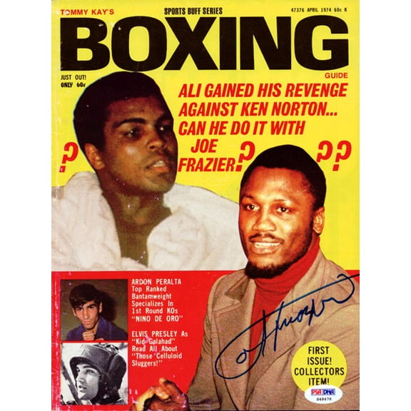 Joe Frazier Autographed Boxing Guide Magazine Cover PSA/DNA #S48476