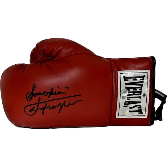 Joe Frazier Signed Autographed Red Left Hand Boxing Glove Beckett