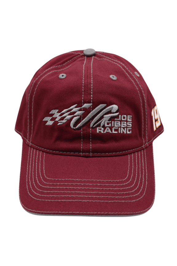 #19 Burgandy Cotton Baseball Cap with Embroidered Logo & Adjustable Velcro Closure