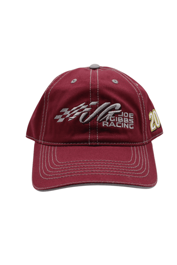 #20 Maroon Cotton Baseball Cap with Embroidered Logo & Adjustable Hook and Loop Closure