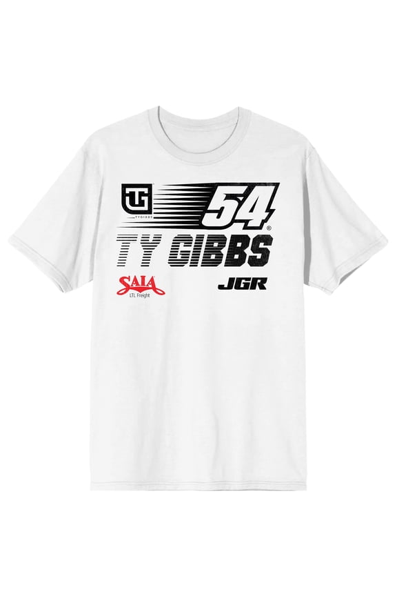 Joe Gibbs Racing Ty Gibbs #54 Graphic Men's White Short Sleeve Tee
