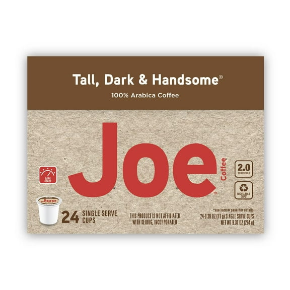 Joe Knows Coffee Tall Dark and Handsome Single Serve Coffee Cup 24 Count