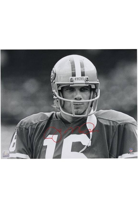 Joe Montana San Francisco 49ers Autographed 16" x 20" Black & White Close Up Photograph - Fanatics Authentic Certified