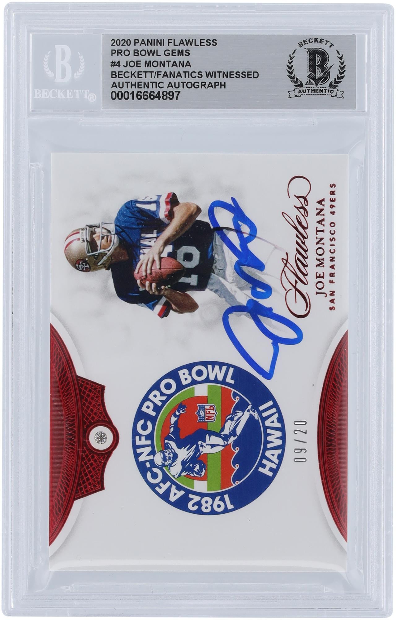 Joe Montana Signed San Francisco 49ers 2008 Upper Deck 20th Anv Card Bas 26558