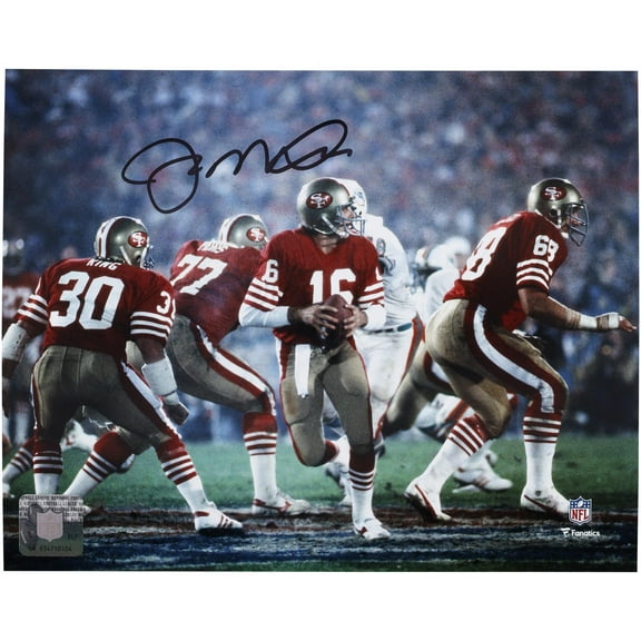 Joe Montana San Francisco 49ers Autographed 8" x 10" Super Bowl XIX Red Jersey Dropback Photograph - Fanatics Authentic Certified