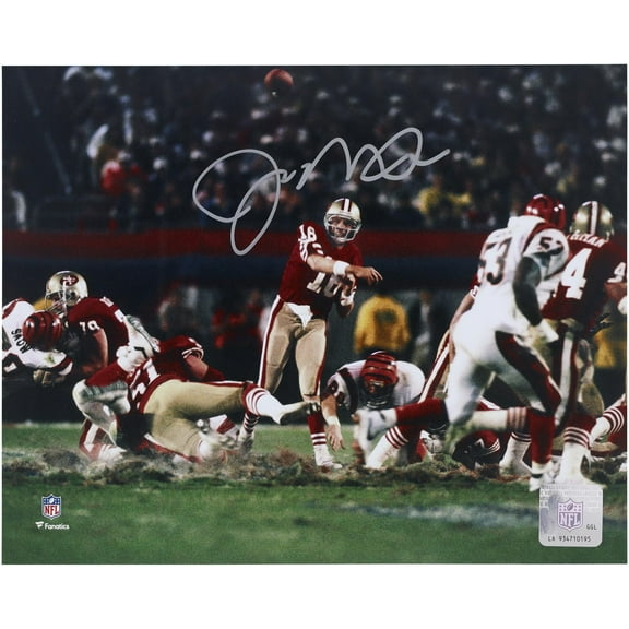 Joe Montana San Francisco 49ers Autographed 8" x 10" Throwing vs. Bengals Horizontal Photograph - Fanatics Authentic Certified