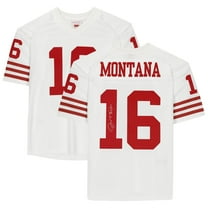 Men's Mitchell & Ness Joe Montana Scarlet San Francisco 49ers Legacy Replica Jersey