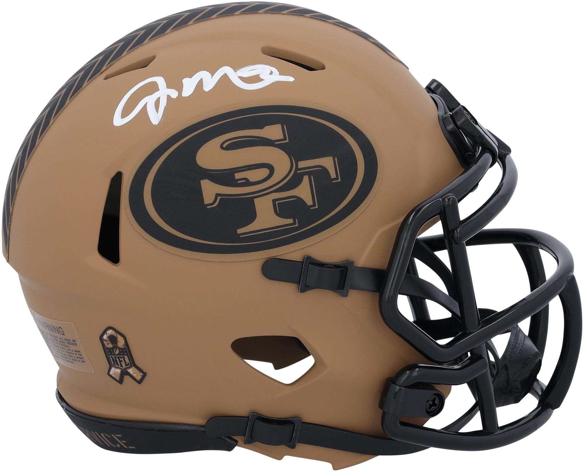 Joe Montana San Francisco 49ers Autographed Riddell 2023 Salute to Service Speed Mini Helmet - Fanatics Authentic Certified