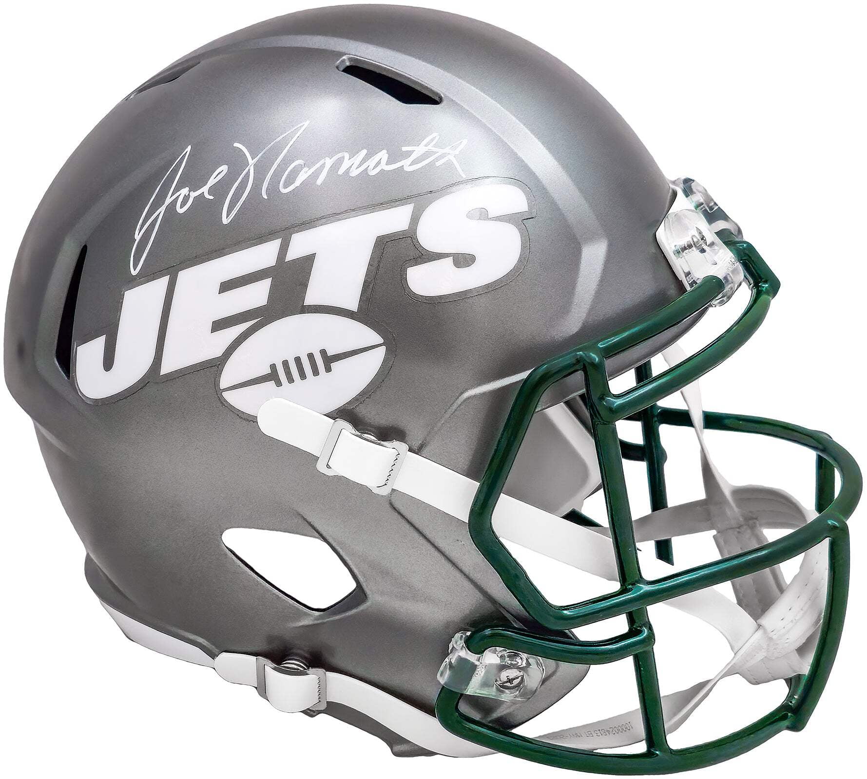 Joe Namath Autographed New York Jets Flash Gray Full Size Replica Speed