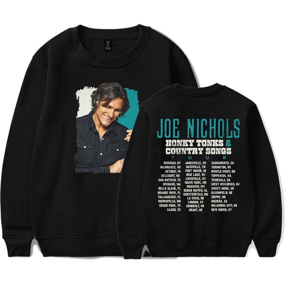 Joe Nichols Black Tour Sweatshirts Hip Hop Men Women Crewneck Streetwear Pullovers