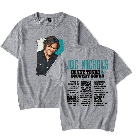 Joe Nichols Black Tour Tshirt Vintage 90s Short Sleeve Hip Hop T-shirts Casual Tops