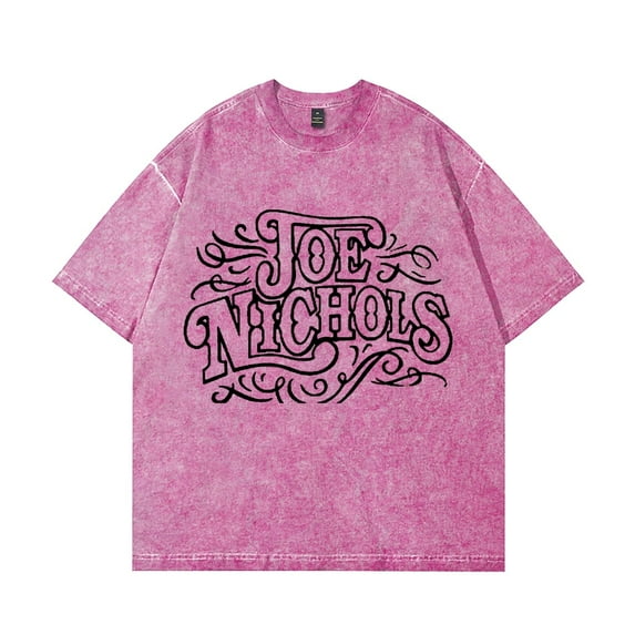 Joe Nichols Vintage Wash Tee - Tour Graphic Short Sleeve Cotton Feel Casual T-Shirt for Men & Women