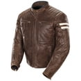 thumbnail image 1 of Joe Rocket 1326-2302 Classic '92 Men's Leather Motorcycle Jacket (Brown/Cream, Small), 1 of 2