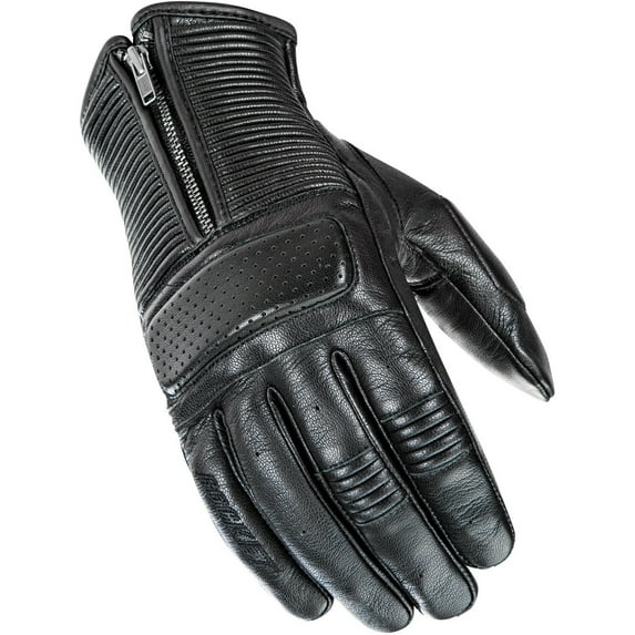 Joe Rocket Cafe Racer Mens Leather Gloves Black LG