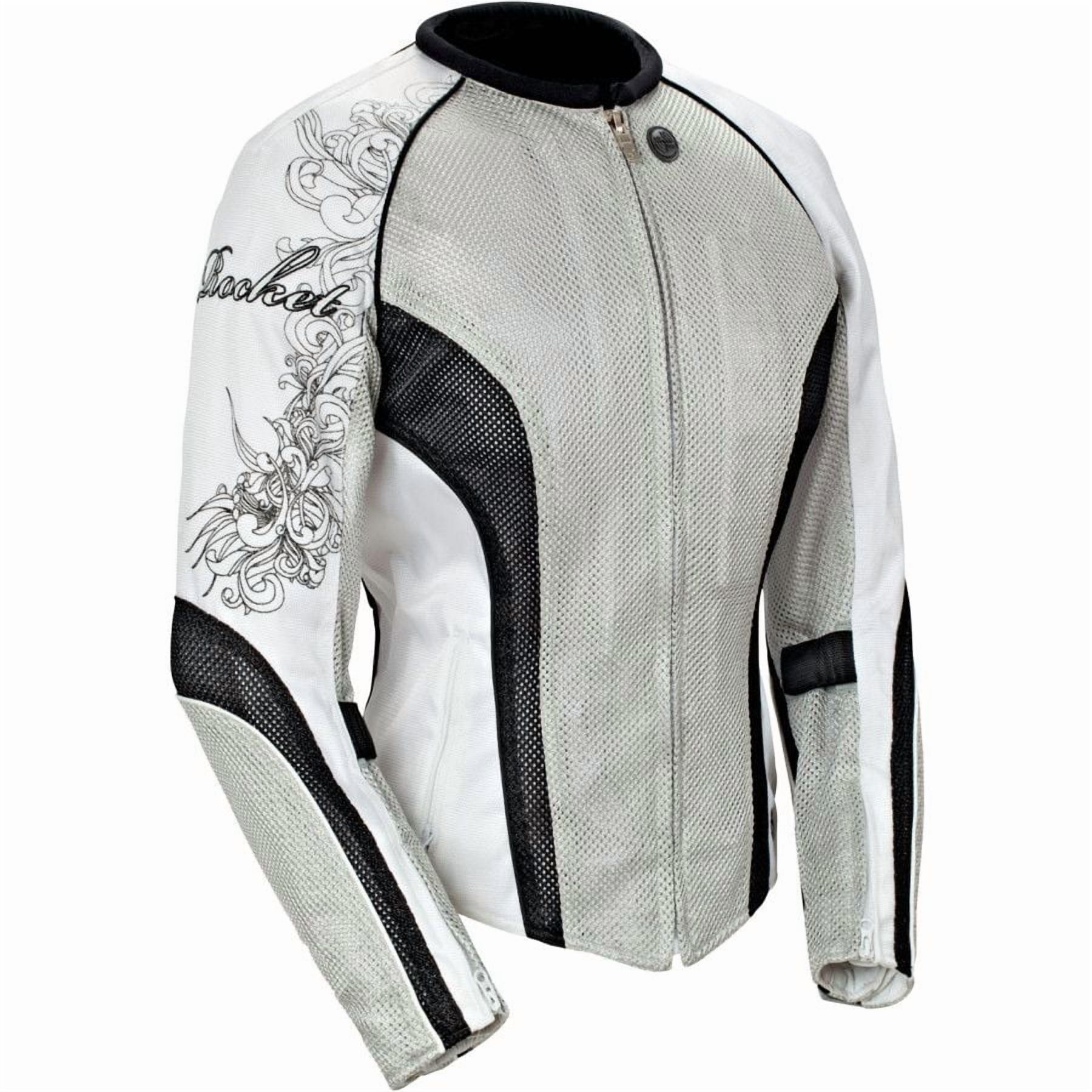 Joe Rocket Cleo 2.2 Womens Silver/Black/White Mesh Motorcycle